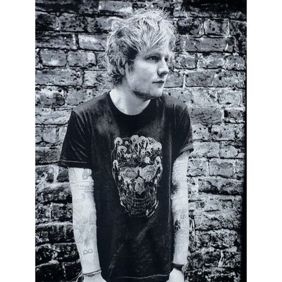 Vintage Ed Sheeran X Tour T-Shirt Large Black Startee Concert Merch Rare Large - Picture 2 of 6